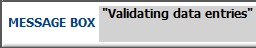 Validating Data Entries